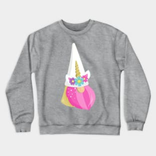 Unicorn Gnome, Cute Gnome, Garden Gnome, Hat Crewneck Sweatshirt